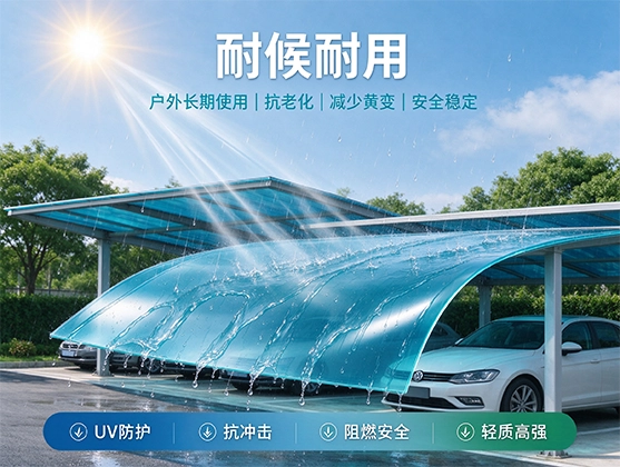 PC停车棚板材_户外抗老化板材_PC板材厂家定制