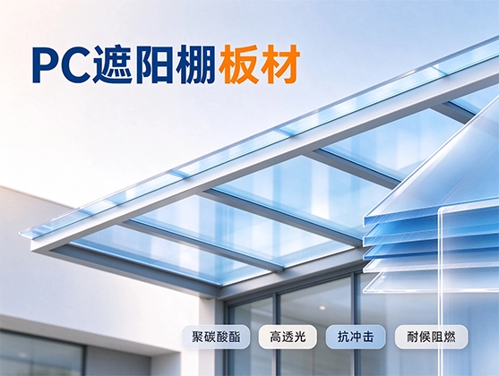 PC遮阳棚板材_高透抗UV耐候采光板_别墅车棚厂房工程专用