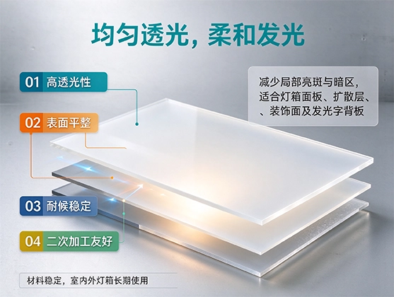 亚克力灯箱板_亚克力扩散板_广告灯箱专用板材