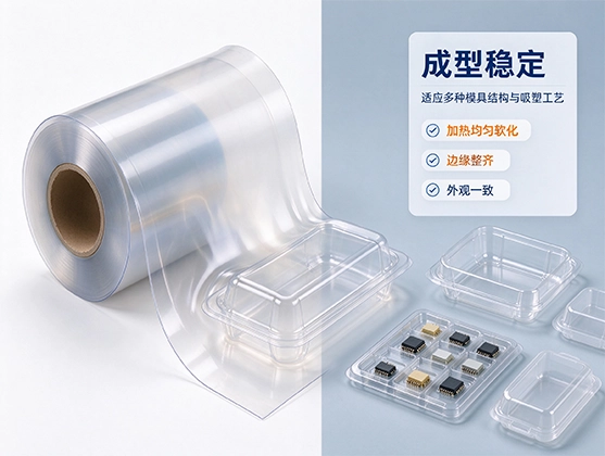 PET吸塑包装卷材_高透明环保吸塑片材卷材_PET卷材源头工厂