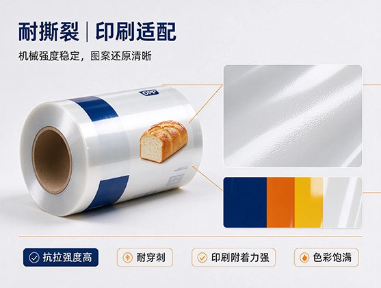 OPP面包包装薄膜_高透阻氧食品级包装膜_OPP薄膜厂家直供