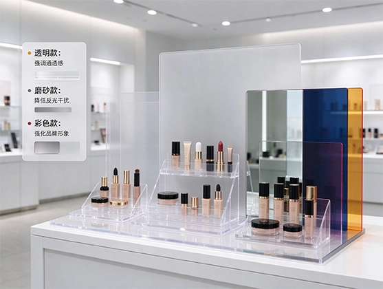 亚克力化妆品展示板材_透明彩色高透易加工_亚克力板材厂家