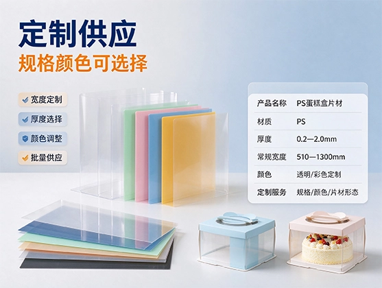 PS蛋糕盒片材_食品级包装_PS片材厂家直销定制