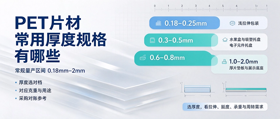 PET片材常用厚度规格有哪些 PET片材常用厚度规格有哪些