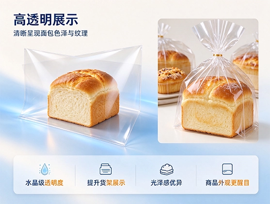 OPP面包包装薄膜_高透阻氧食品级包装膜_OPP薄膜厂家直供