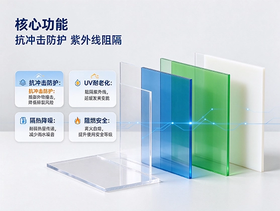 PC雨棚板材_户外遮阳挡雨_PC耐力板定制厂家