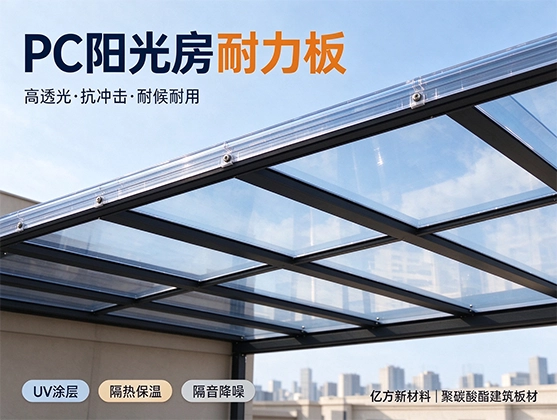 PC阳光房耐力板_高透光抗冲击板材_PC耐力板厂家