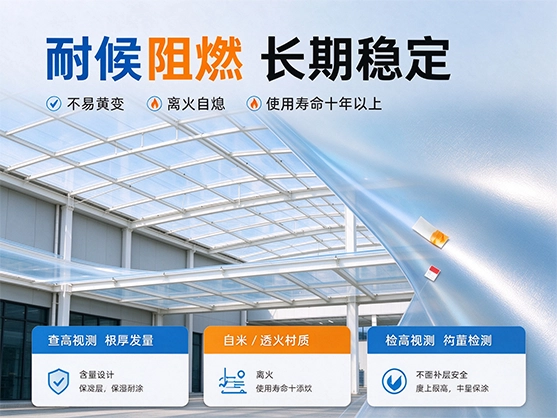 PC遮阳棚薄膜_高透光耐候遮阳棚专用薄膜_PC薄膜源头工厂