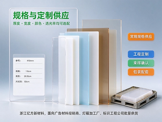亚克力灯箱板_亚克力扩散板_广告灯箱专用板材