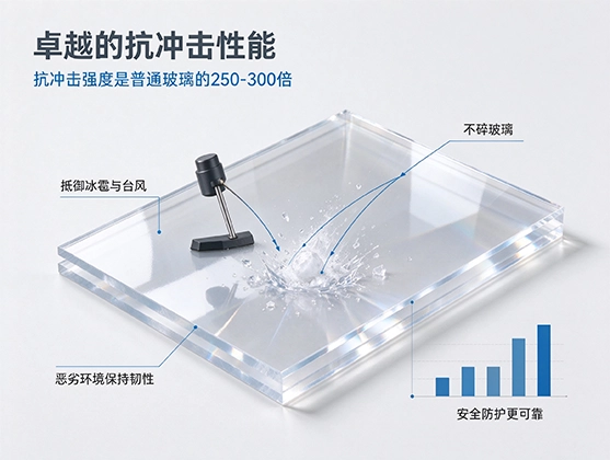 PC采光顶棚板材_高透光耐力板_抗冲击雨棚材料厂家