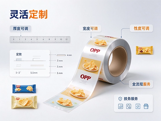 OPP零食包装薄膜-食品级高透明包装膜-食品级包装膜厂家