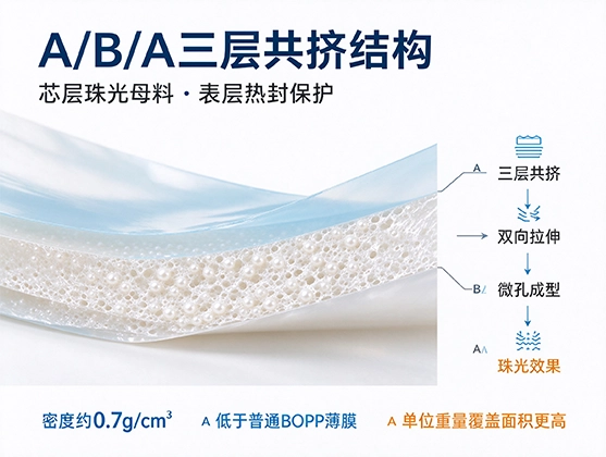 OPP珠光膜_BOPP珠光膜卷材_食品包装与标签用珠光薄膜