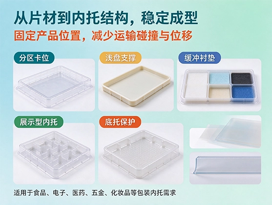 PP包装内托片材_食品级/工业级吸塑内衬定制