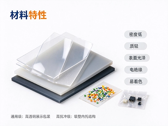 PS电子产品包装片材_高透抗静电吸塑成型_PS吸塑包装片材工厂