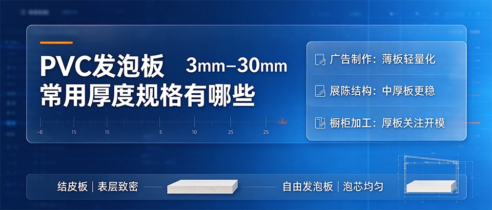 PVC发泡板常用厚度规格有哪些