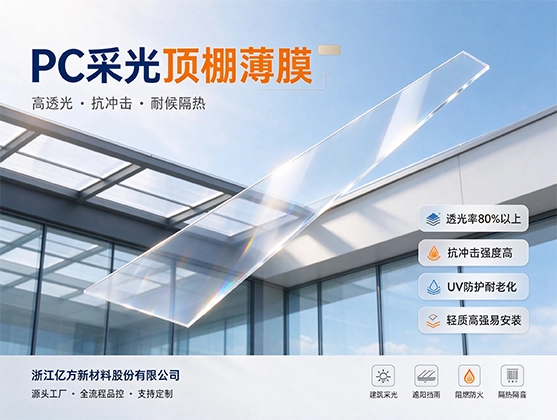 PC采光顶棚薄膜_透明耐力板材料_源头工厂定制