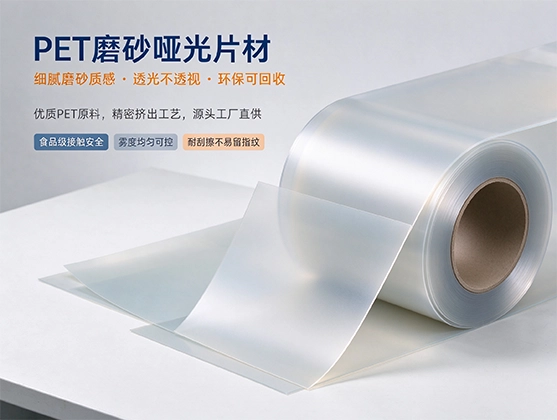 PET磨砂哑光片材_食品级环保PET磨砂板材_源头工厂定制直销