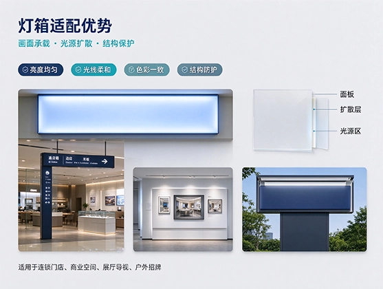 亚克力广告灯箱板材_高透匀光耐候稳定_源头工厂直供