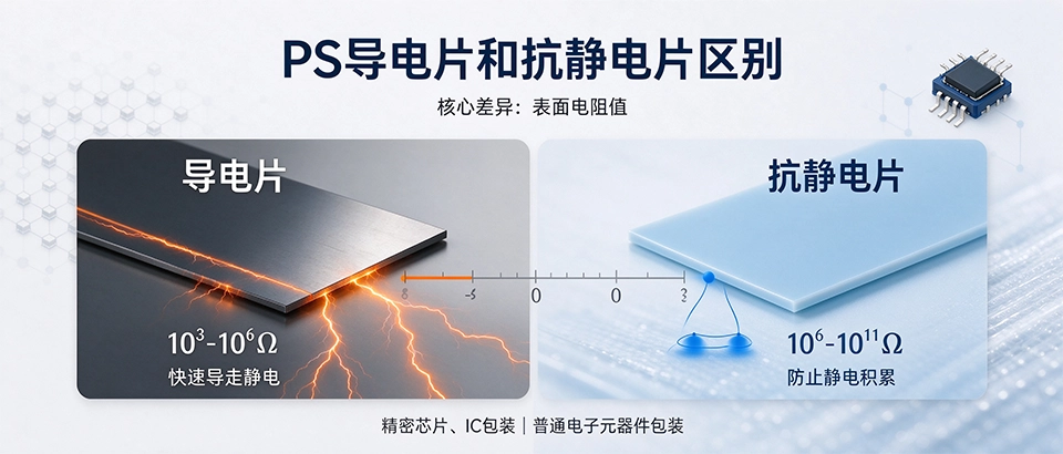 PS导电片和抗静电片区别 PS导电片和抗静电片区别