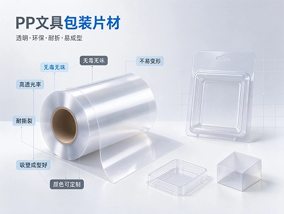 PP文具包装片材_透明环保PP片_文具吸塑包装盒材料