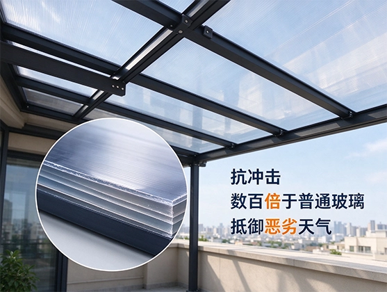PC阳光房耐力板_高透光抗冲击板材_PC耐力板厂家