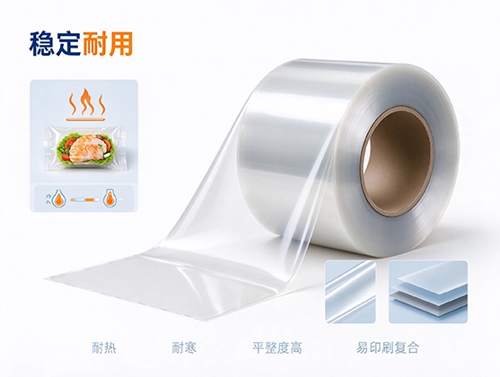 PET食品级包装卷材_透明阻隔保鲜膜材_PET卷材源头工厂