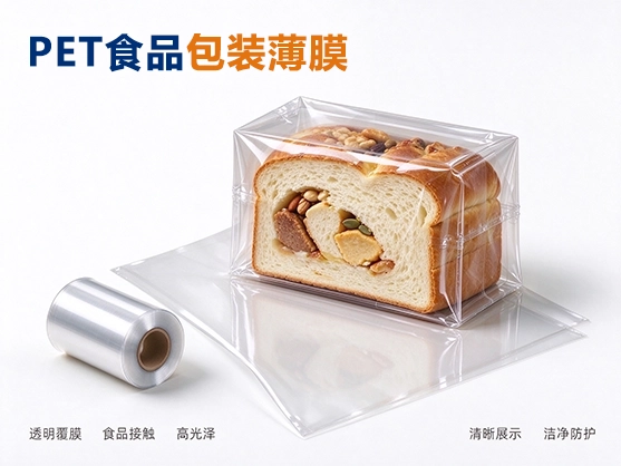 PET食品包装薄膜_食品级聚酯薄膜_透明阻隔包装膜厂家