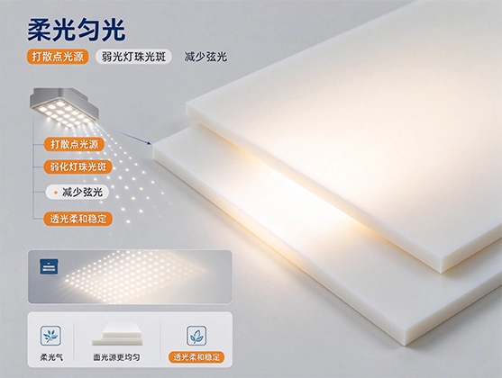 PS灯箱面板板材_PS灯箱板柔光匀光_PS板材工厂直供定制