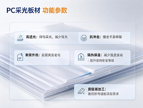 PC采光板材_高透光抗冲击_PC采光板材厂家直供定制