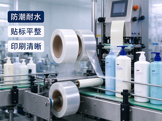 OPP标签卷材_高透明防水印刷标签膜_食品级包装标签基材