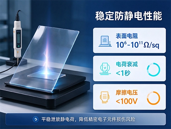 PET防静电片材_永久抗静电PET卷材_电子吸塑托盘专用防静电片材