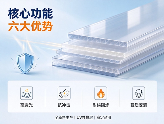 PC采光顶板材_PC阳光板厂家_PC耐力板工厂直供