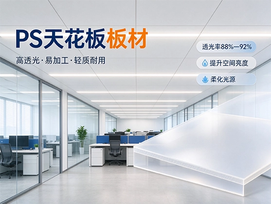 PS天花板板材_高透光照明级装饰板材_源头工厂直供