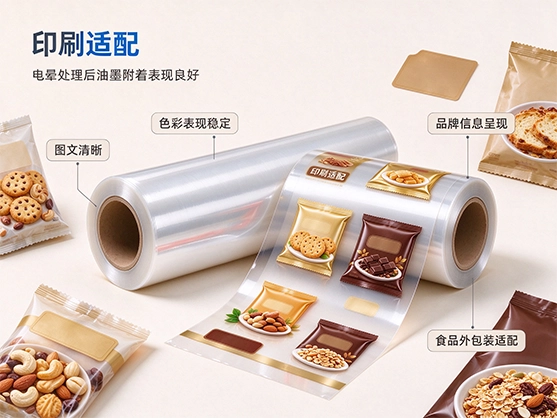 OPP食品包装薄膜_食品级防潮印刷复合膜_BOPP食品包装膜厂家
