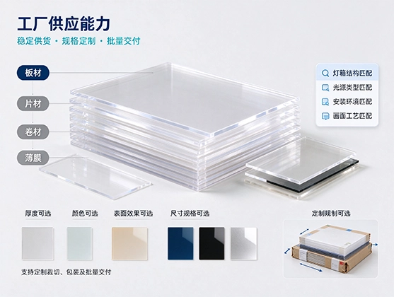 亚克力广告灯箱板材_高透匀光耐候稳定_源头工厂直供