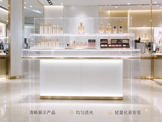 亚克力化妆品展示板材_透明彩色高透易加工_亚克力板材厂家